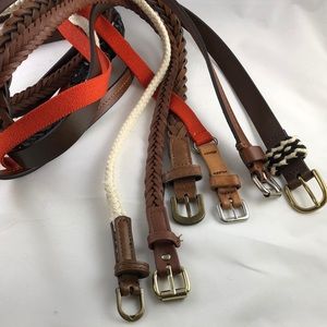 Assorted skinny belts